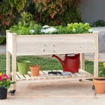 Bac jardinière sur pieds en bois pour plantes