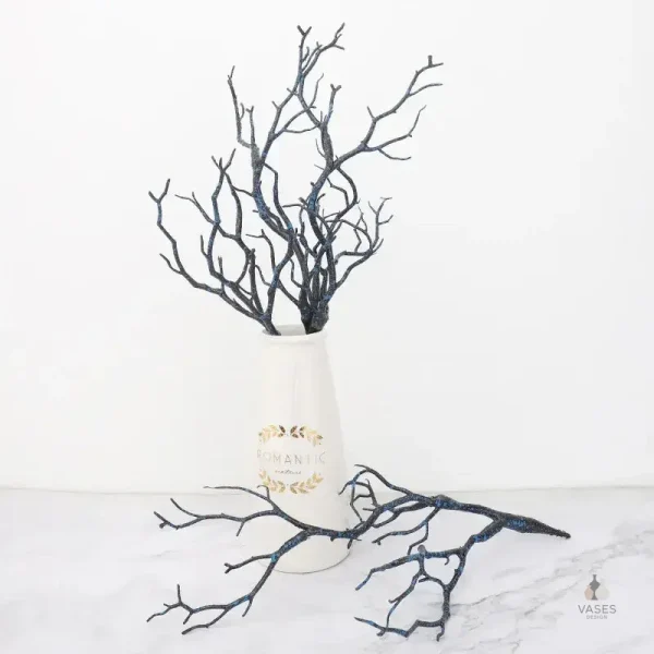 Branche décorative en fleurs artificielles, look naturel