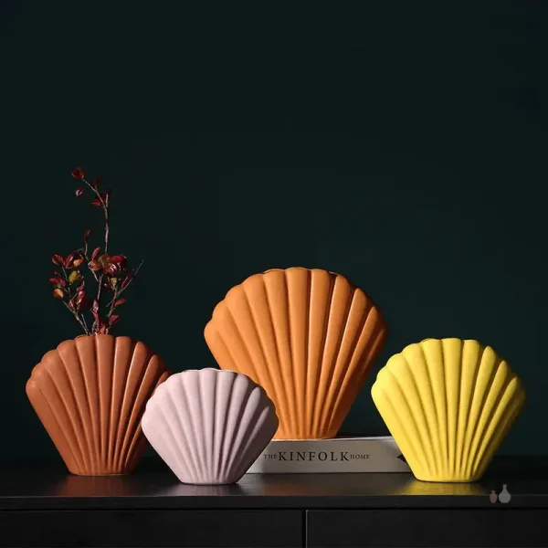 Vase coquillage élégant pour décoration intérieure