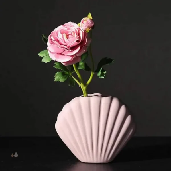 Coquillage vase en céramique, design naturel