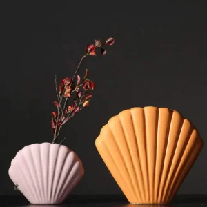Vase en forme de coquillage, idéal pour fleurs
