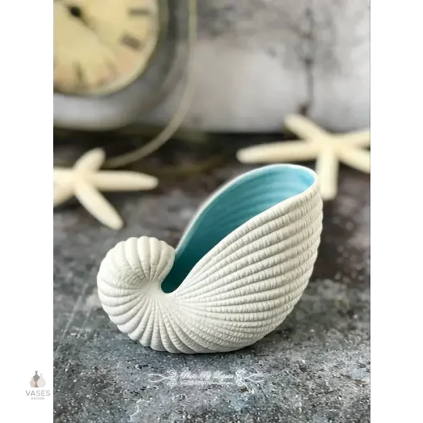 Vase chic coquillage, idéal pour fleurs séchées