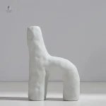 Vase pampa en céramique au style minimaliste