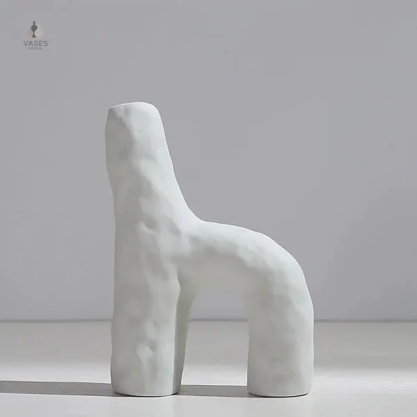 Vase pampa en céramique au style minimaliste