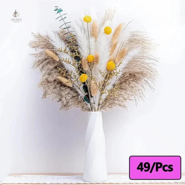 Fleurs séchées naturelles en bouquet décoratif - vue 3