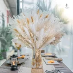 Bouquet de fleurs séchées aux teintes douces