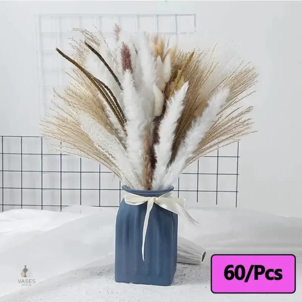 Fleurs séchées naturelles en bouquet décoratif - vue 4