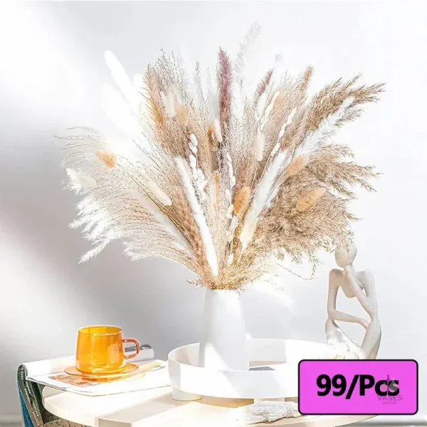 Fleurs séchées naturelles en bouquet décoratif - vue 5