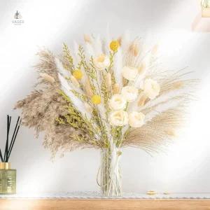 Arrangement de fleurs séchées pour ambiance chaleureuse