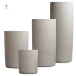 Pot de fleurs au design minimaliste blanc