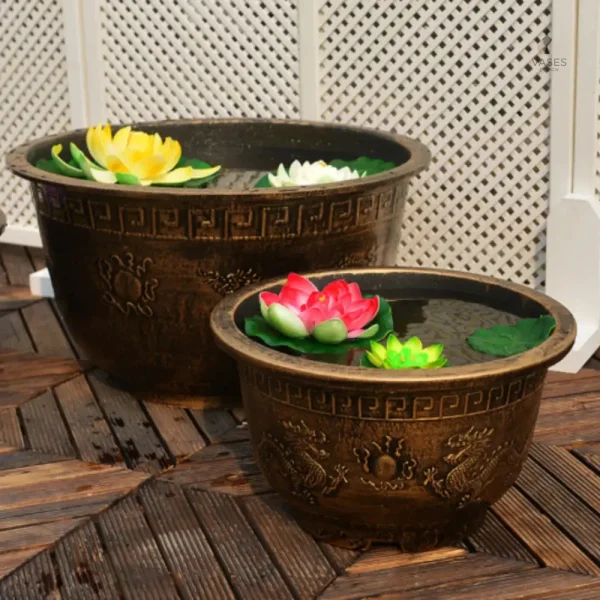 Grand pot de 80 cm pour plantes d'extérieur
