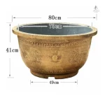 Pot de jardin en taille généreuse, 80 cm de diamètre