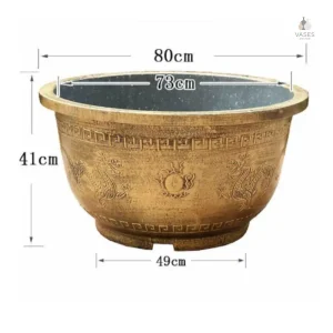 Pot de jardin en taille généreuse, 80 cm de diamètre