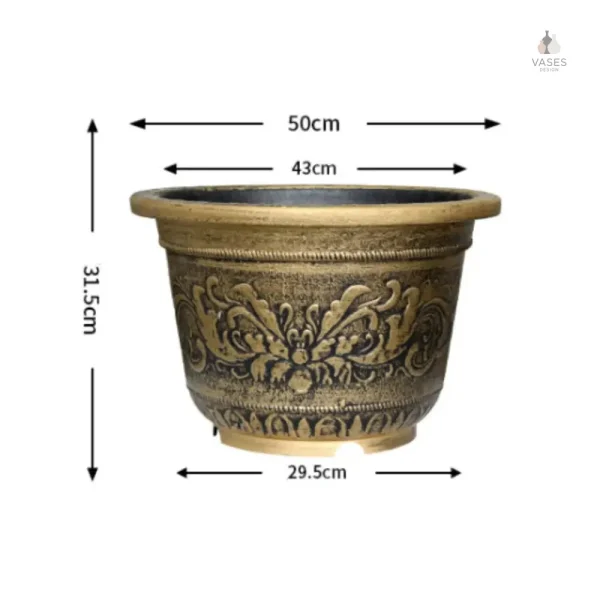 Pot décoratif en métal doré, style chic et tendance