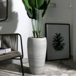 Grand pot de fleur en grès XXL