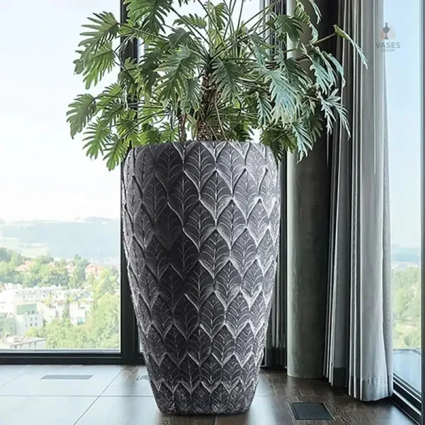 Pot de fleur design pour aménagement extérieur