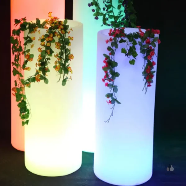 Grand pot lumineux pour l'extérieur