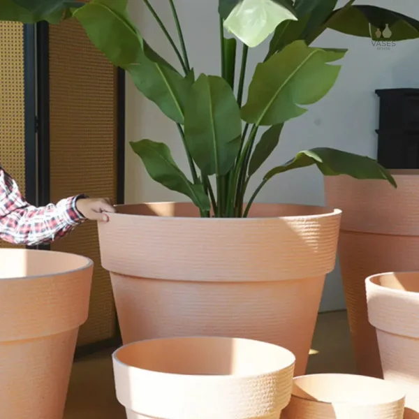 Pot de fleurs en plastique pour jardin extérieur