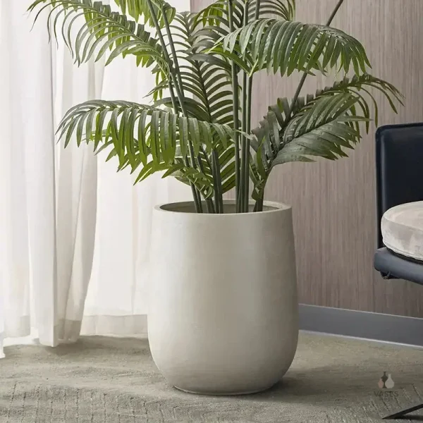 Grand pot de fleur intérieur en céramique élégante