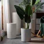 Pot de fleur blanc pour décoration intérieure
