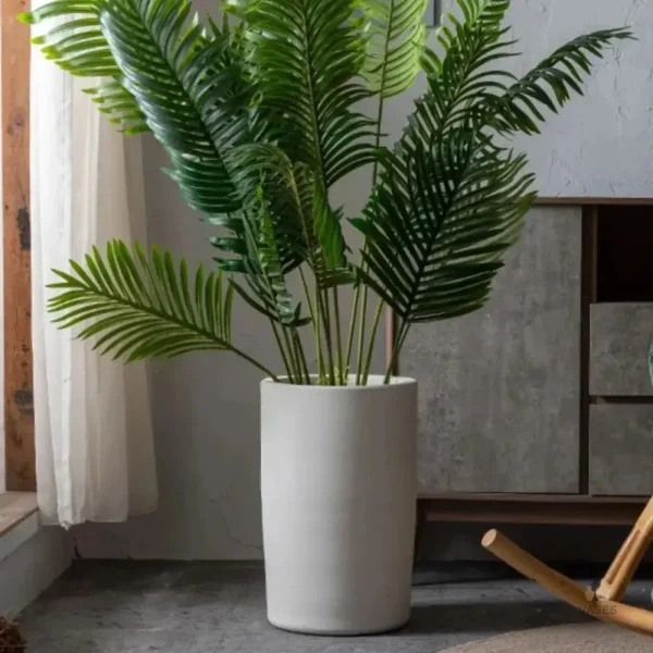 Vase décoratif en céramique blanc