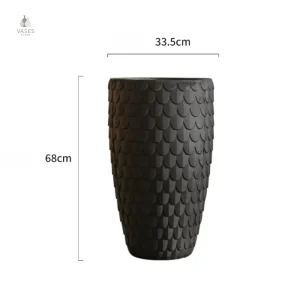 Grand pot noir pour plantes d'intérieur