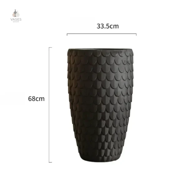 Grand pot noir pour plantes d'intérieur