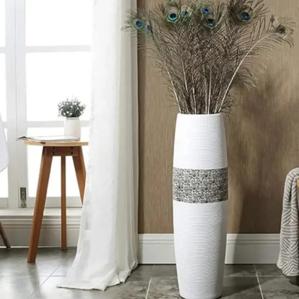 Vase décoratif haut pour intérieur ou extérieur