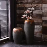 Vase décoratif haut pour intérieur ou extérieur