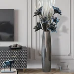 Grand vase au sol, design élégant et moderne