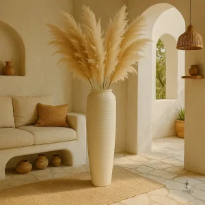 Grand vase décoratif à poser au sol pour pampa