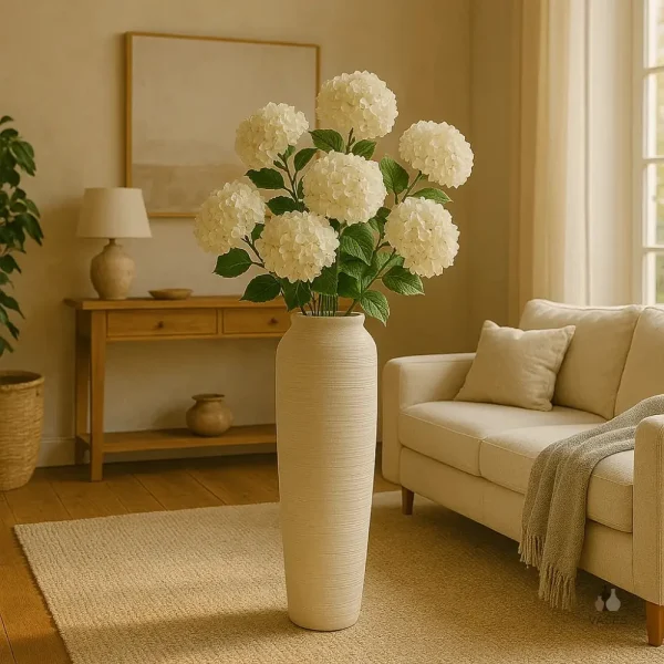 Vase élégant pour décoration intérieure, style pampa