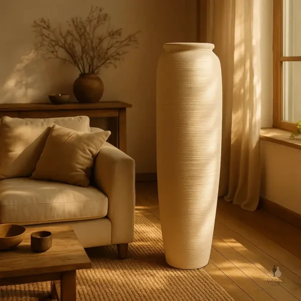 Vase à sol idéal pour arrangements floraux pampas