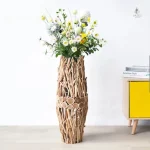 Vase en bois flotté, style contemporain
