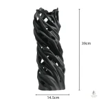 Vase de grande taille avec fleurs séchées stylisées