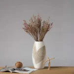 Vase large blanc, idéal pour les grandes fleurs