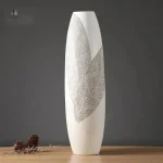 Vase blanc, accessoire décoratif de grande taille
