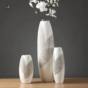 Vase décoratif blanc, superbe pour la maison