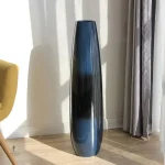 Vase de grande taille, couleur bleue apaisante