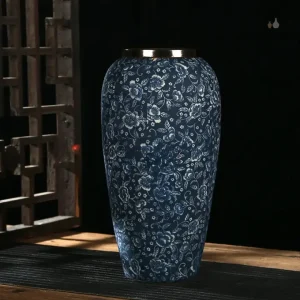 Vase en céramique de grande taille, style asiatique