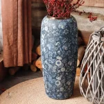 Vase décoratif bleu, style asiatique