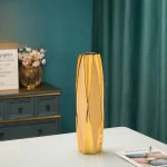 Élégant grand vase or pour centre de table
