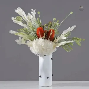 Grand vase de fleurs élégant pour décoration intérieure
