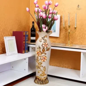 Grand vase de luxe en verre élégant pour décoration intérieure