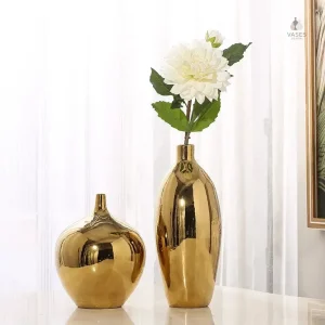 Vase doré au style moderne et raffiné