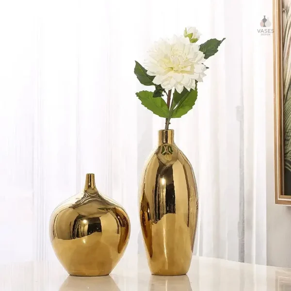 Vase doré au style moderne et raffiné