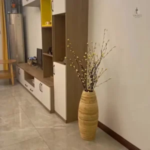 Vase décoratif en bois pour sol