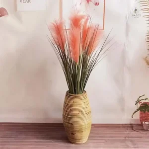 Vase en bois naturel, grand format