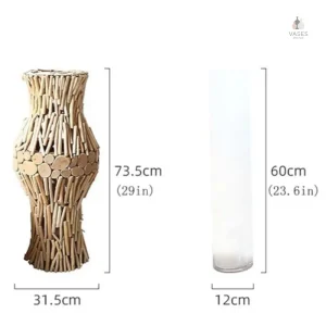 Vase en bois naturel, ajout chaleureux à votre intérieur