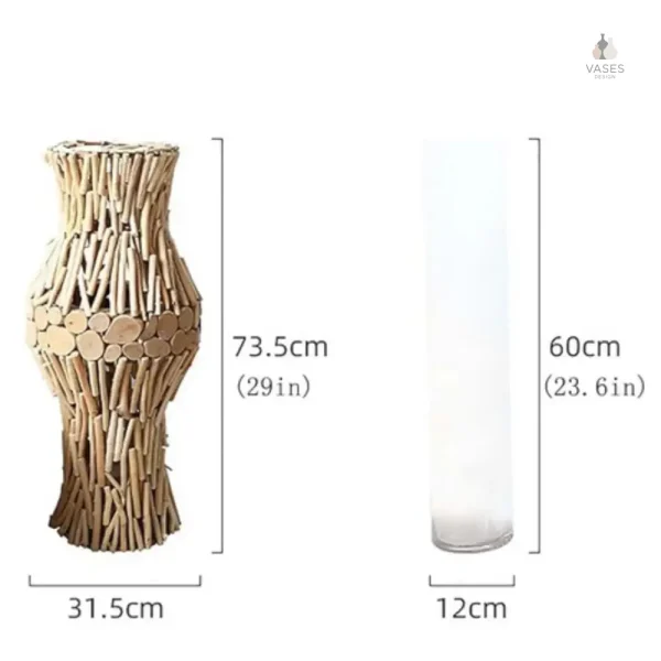 Vase en bois naturel, ajout chaleureux à votre intérieur